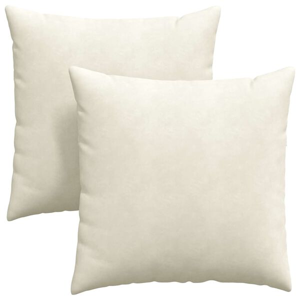 vidaXL Pohovkov&eacute; pol&scaron;t&aacute;ře 2 pcs Kr&eacute;mov&aacute; 60 x 60 cm Žebrovan&aacute; l&aacute;tka