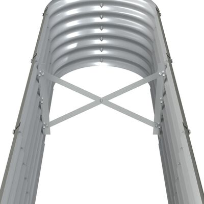 vidaXL Vyvýšený záhon práškově lakovaná ocel 260x40x36 cm šedý