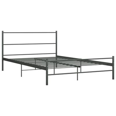 vidaXL Rám postele šedý kovový 160 x 200 cm