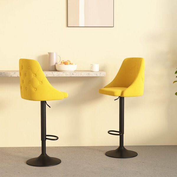 vidaXL Barov&eacute; židle 2 ks hořčicově žlut&eacute; samet