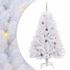 vidaXL Uměl&yacute; v&aacute;nočn&iacute; stromeček B&iacute;l&aacute; 80 x 80 x 150 cm PVC a kov