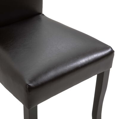 vidaXL Jídelní židle 2 ks tmavě hnědé umělá kůže