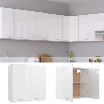 vidaXL Kuchyňská skříňka bílá vysoký lesk 60 x 31 x 60 cm dřevotříska
