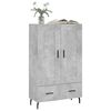 vidaXL Skř&iacute;ň highboard betonově &scaron;ed&aacute; 69,5x31x115 cm kompozitn&iacute; dřevo
