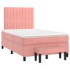 vidaXL Box spring postel s matrac&iacute; růžov&aacute; 120x190 cm samet