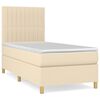 vidaXL Box spring postel s matrac&iacute; kr&eacute;mov&aacute; 100 x 200 cm textil
