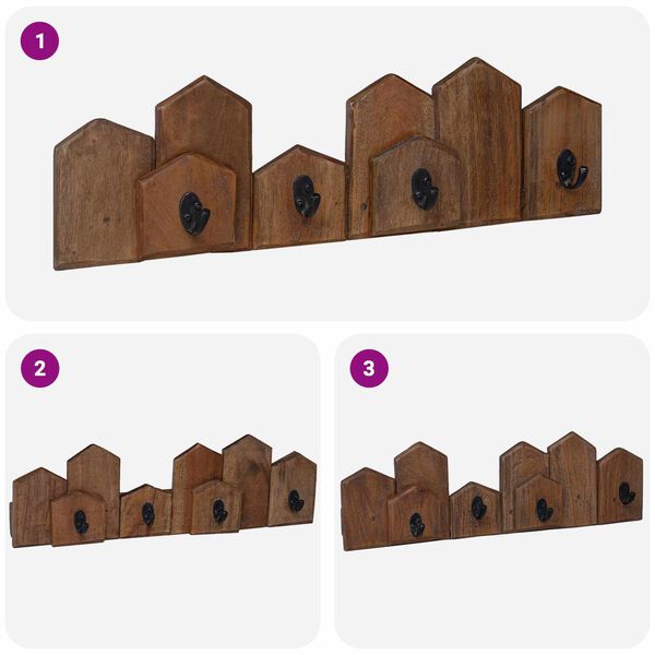 vidaXL H&aacute;ček Hněd&aacute; 48 x 8 x 15 cm Masivn&iacute; mahagonov&eacute; dřevo