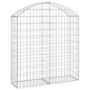 vidaXL Klenut&yacute; gabionov&yacute; ko&scaron; 100 x 30 x 100/120 cm pozinkovan&eacute; železo