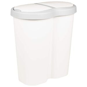 vidaXL Popelnice B&iacute;l&aacute; 48 x 30 x 51 cm PP