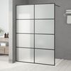 vidaXL Sprchov&aacute; z&aacute;stěna walk-in čern&aacute; 140 x 195 cm ml&eacute;čn&eacute; ESG sklo