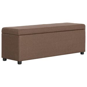 vidaXL Lavice s &uacute;ložn&yacute;m prostorem 116 cm hněd&aacute; polyester