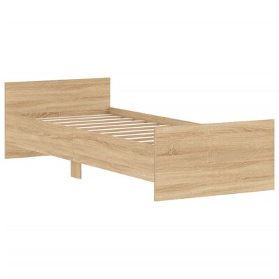 vidaXL Rám postele dub sonoma 75x190 cm Small Single kompozitní dřevo