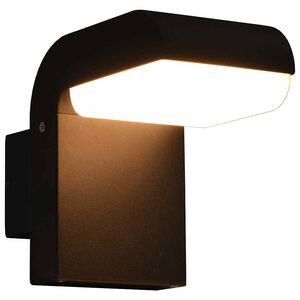 vidaXL Zahradn&iacute; n&aacute;stěnn&eacute; LED sv&iacute;tidlo 9 W čern&eacute; ov&aacute;ln&eacute;