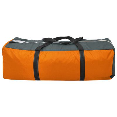 vidaXL Kempingový stan pro 9 osob textil šedo-oranžový