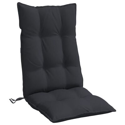vidaXL Podušky na židli s vysokým opěradlem 4 ks černé látka oxford