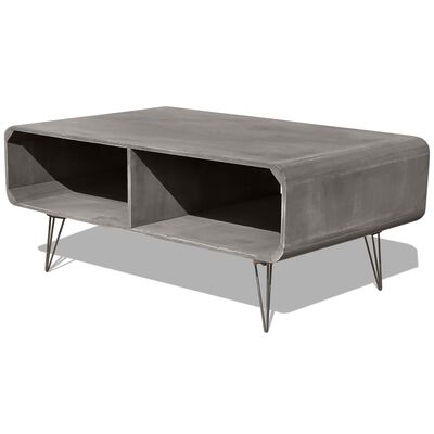 vidaXL Konferenční stolek 90 x 55,5 x 38,5 cm masivní pavlovnie šedý