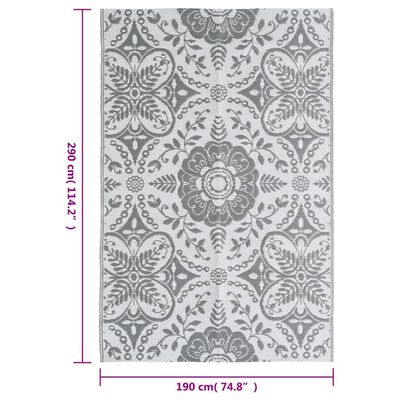 vidaXL Venkovní koberec světle šedý 190 x 290 cm PP