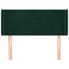 vidaXL Čelo postele typu u&scaron;&aacute;k tmavě zelen&aacute; 83x16x78/88 cm samet