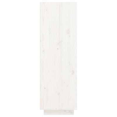 vidaXL Botník bílý 30x34x105 cm masivní borové dřevo