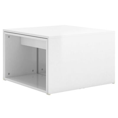 vidaXL Hnízdové konferenční stolky 3 ks bílé vysoký lesk 60x60x38 cm