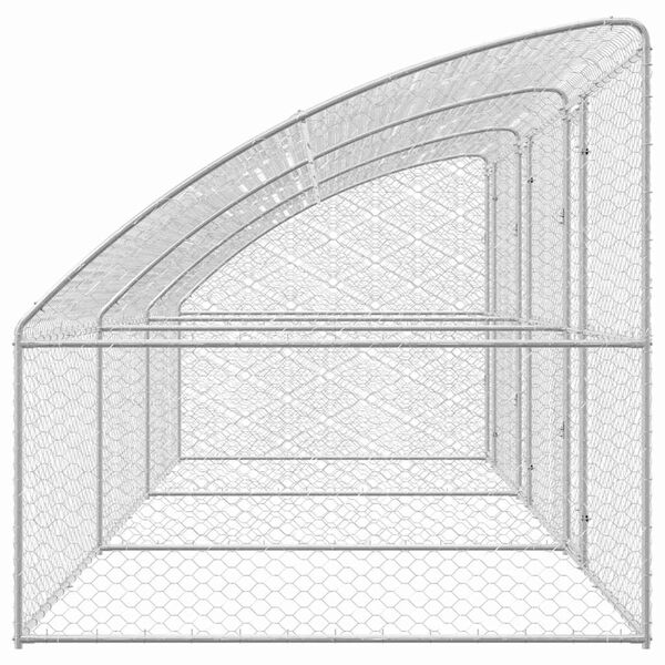 vidaXL Ps&iacute; kennel s &uacute;loži&scaron;těm 3 pcs Stř&iacute;brn&aacute; 6 x 2 x 2 m Ocel