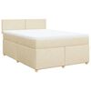vidaXL Box spring postel s matrac&iacute; kr&eacute;mov&aacute; 160x200 cm textil