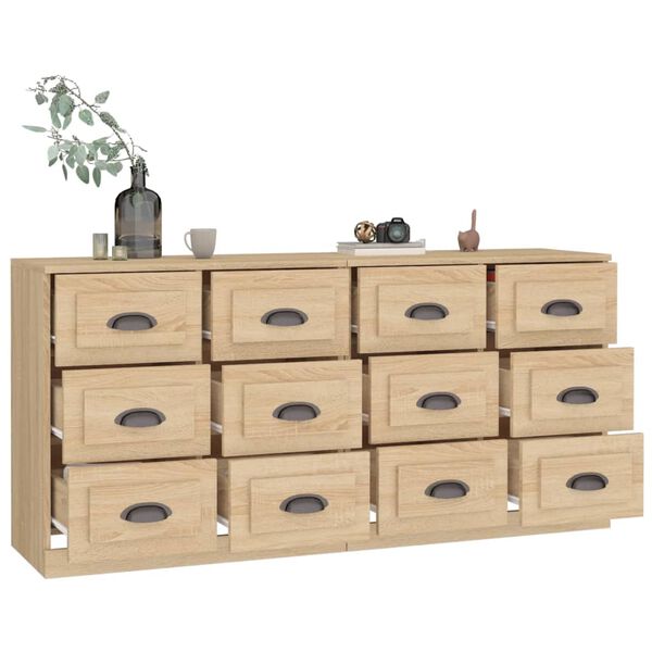 vidaXL Př&iacute;born&iacute;ky 2 ks dub sonoma kompozitn&iacute; dřevo