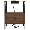 vidaXL Nočn&iacute; skř&iacute;ňka Hněd&yacute; dub 41,5 x 40,5 x 55 cm kompozitn&iacute; dřevo