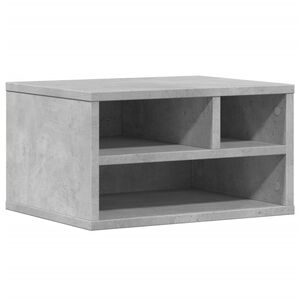 vidaXL Stojan na tisk&aacute;rnu betonově &scaron;ed&yacute; 40x32x22,5 cm kompozitn&iacute; dřevo