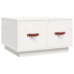 vidaXL Konferenčn&iacute; stolek b&iacute;l&yacute; 60x53x35 cm masivn&iacute; borov&eacute; dřevo