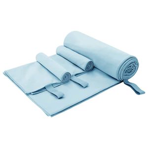 vidaXL Sada sportovn&iacute;ch ručn&iacute;ků 3 ks Modr&aacute; 210 x 100 cm
