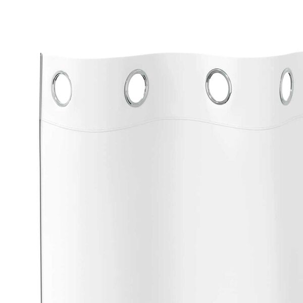 vidaXL Z&aacute;věsy na zatemněn&iacute; s kroužky 2 pcs &Uacute;plně b&iacute;l&aacute; 175 x 140 cm