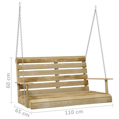 vidaXL Houpací lavice 110 cm impregnované borové dřevo