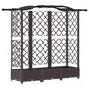 vidaXL Vyv&yacute;&scaron;en&yacute; z&aacute;hon s trel&aacute;ž&iacute; a střechou Hněd&aacute; 163 x 40 x 123 cm PP