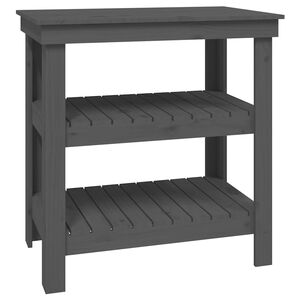vidaXL Pracovn&iacute; stůl &Scaron;ed&aacute; 78,5 x 50 x 80 cm Masivn&iacute; borovicov&eacute; dřevo
