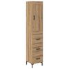 vidaXL Vysok&yacute; bufet Artisanov&yacute; dub 34,5 x 34 x 180 cm kompozitn&iacute; dřevo