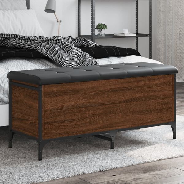 vidaXL &Uacute;ložn&aacute; lavice hněd&yacute; dub 102 x 42 x 45 cm kompozitn&iacute; dřevo