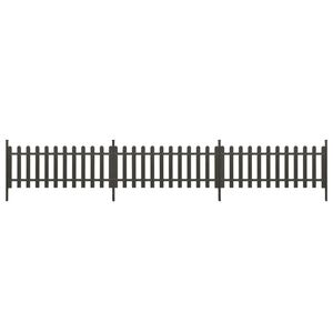 vidaXL Laťkov&yacute; plot se sloupky 3 ks WPC 614 x 80 cm