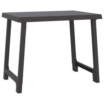 vidaXL Kempingový stůl antracitový 79 x 56 x 64 cm PP vzhled dřeva