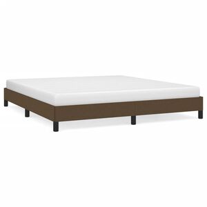 vidaXL R&aacute;m postele bez matrace tmavě hněd&yacute; 160 x 200 cm textil