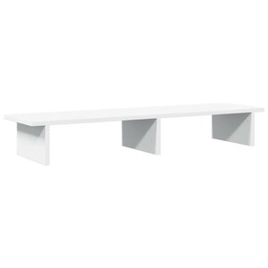 vidaXL Stojan na monitor b&iacute;l&yacute; 100 x 27 x 15 cm kompozitn&iacute; dřevo