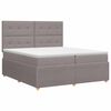 vidaXL Postel boxspring s matrac&iacute; s čelo Taupe 200 x 200 cm Textil