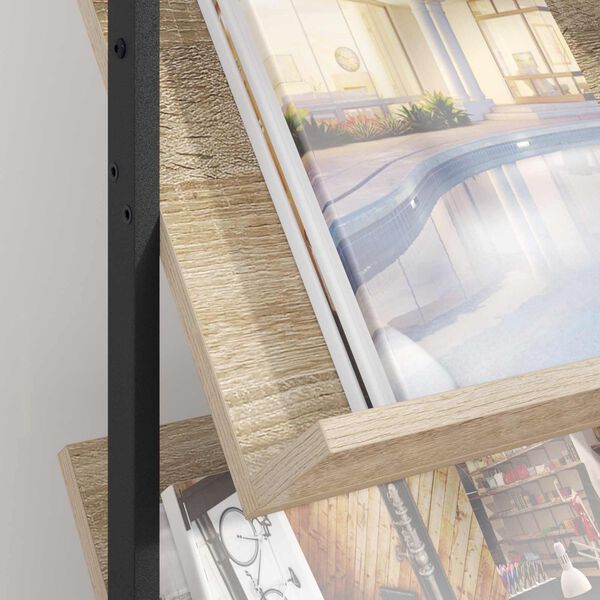 vidaXL Reg&aacute;l na časopisy s polic&iacute; Sonoma dub 68 x 40 x 123.5 cm