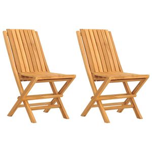 vidaXL Skl&aacute;dac&iacute; židle 2 ks 47x47x89 cm Masivn&iacute; teak