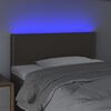 vidaXL Čelo postele s LED taupe 90x5x78/88 cm textil