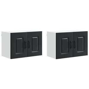 vidaXL Kryc&iacute; deska myčky na n&aacute;dob&iacute; Kalmar 2 pcs Čern&aacute; 60 x 31 x 40 cm