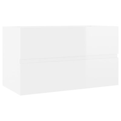 vidaXL Skříňka pod umyvadlo bílá vysoký lesk 80x38,5x45 cm dřevotříska
