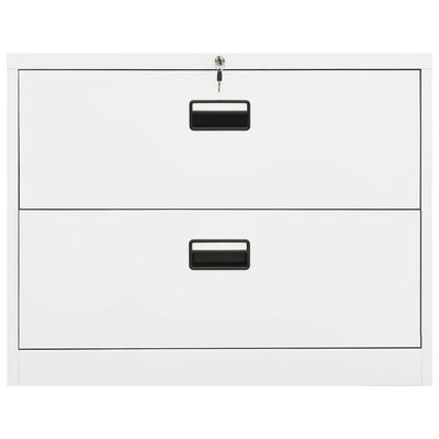 vidaXL Kancelářská skříň bílá 90 x 46 x 72,5 cm ocel