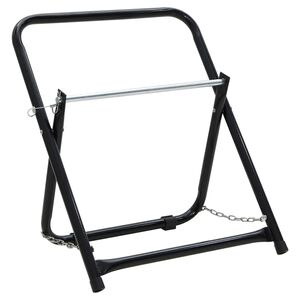 vidaXL Stojan na hadici 48 cm 45 kg čern&aacute; ocel s pr&aacute;&scaron;kov&yacute;m n&aacute;střikem
