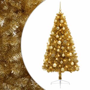 vidaXL Uměl&yacute; v&aacute;nočn&iacute; stromek s v&aacute;nočn&iacute;mi koulemi 120 cm 150 LED